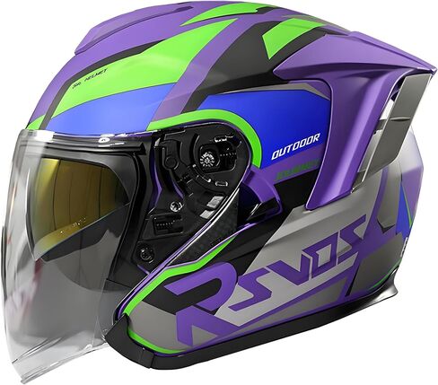 خوذة SanQing للدراجة النارية مفتوحة الوجه معتمدة من DOT خوذات نصف 3/4 للدراجات النارية والسكوتر والسائقين البالغين للرجال والنساء in Kuwait