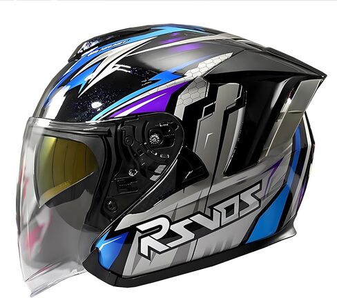 SanQing Motorcycle Open Face Helmet DOT Approved 3/4 Half Helmets for Motor-Bike Scooter Biker Adult Men Women in Kuwait