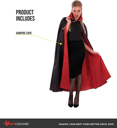 Fun Shack Adult Vampire Cape Women Red And Black Cape Adult Halloween Costumes For Women Mens Unisex Cloak Accessories in Kuwait