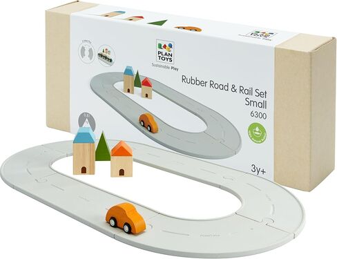 PlanToys Rubber Road & Rail Set Small (6300) in Kuwait