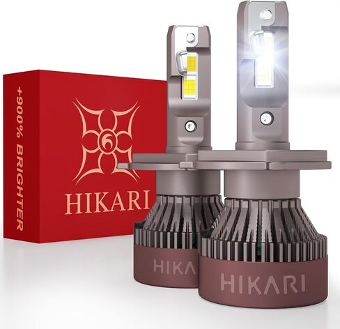 HIKARI WINGS 9005 Fog Light, 40000LM Pure White 6000K HB3 Bulbs, Plug & Play IP68 Waterproof Pack of 2, 9145, 9140 Foglight in Kuwait