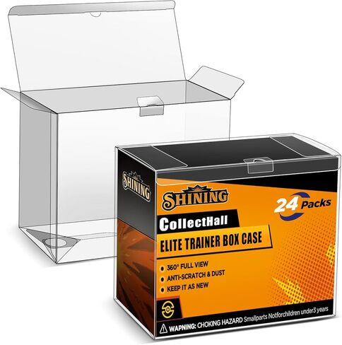 Elite Trainer Box Protector Case, ETB Display Case ETB-Protector Case Transparent and Easy to Fold PKMN Etb Protector (Ultimate, 12 Packs) in Kuwait