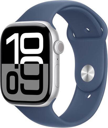 Apple Watch Series 10 [GPS + Cellular, 46mm] - Jet Black Aluminum Case with Black Sport Band, S/M (Renewed Premium) in Saudi Arabia