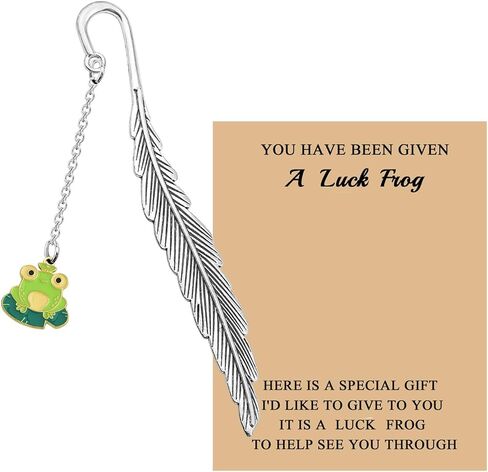 MAOFAED Cute Luck Frog Gift Lucky Frog Bookmark for Reader Book Lover Reading Accessories Reading Gift (Lucky Frog Bookmark) in Kuwait