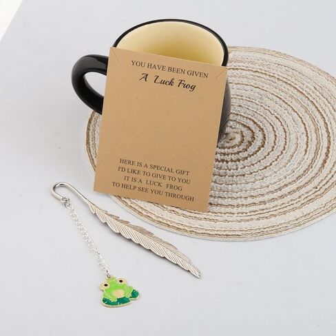 MAOFAED Cute Luck Frog Gift Lucky Frog Bookmark for Reader Book Lover Reading Accessories Reading Gift (Lucky Frog Bookmark) in Kuwait