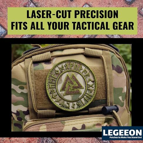 Compatible with Valknut Viking Norse Runic Heathen Pagan Odin God Rune Morale Tactical Fastener Patch (Multicam) in Saudi Arabia