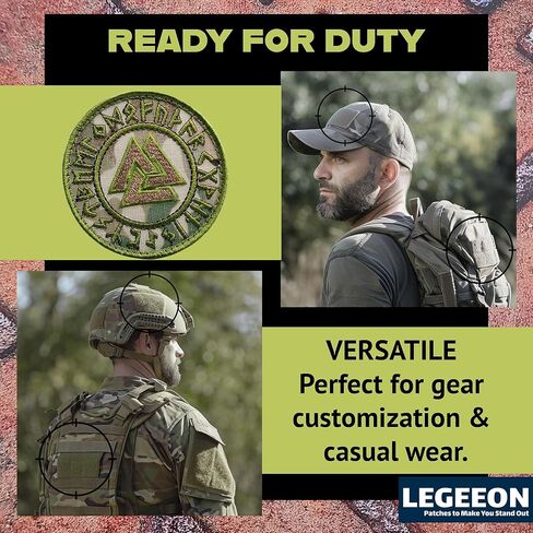 Compatible with Valknut Viking Norse Runic Heathen Pagan Odin God Rune Morale Tactical Fastener Patch (Multicam) in Saudi Arabia