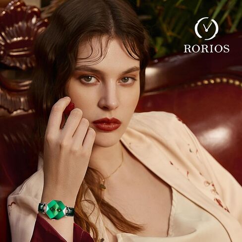 RORIOS Women Watches Analog Quartz Watches with Stainless Steel Strap Rectangular Case Ladies Watches Fashion Rhinestone Wrist Watch for Ladies Girls Women in Saudi Arabia