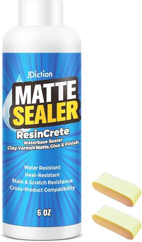 Air Dry Clay Glaze, 177ml Clay Varnish for Air Dry Clay/Polymer Clay Sealer, ResinCrete, Varnish for Pottery&Acrylic Paint, Waterproof & Stain Resistant, Design for Air Dry Clay Pottery (Matte,6OZ) in Kuwait