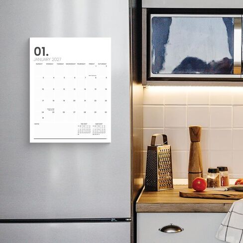 التقويم المغناطيسي Karto للثلاجة 2025 - يعمل الرأسي 8.5x11 بوصة حتى يونيو 2026 - تخطيط متعدد الاستخدامات وسهل مع مغناطيس تقويم الثلاجة الجمالية - الحد الأدنى in Kuwait