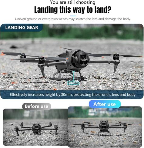 Landing Gear for DJI Air 3, Foldable Extended Kit Landing Leg for DJI Air 3 Fly More Combo Drone Accessories in Kuwait