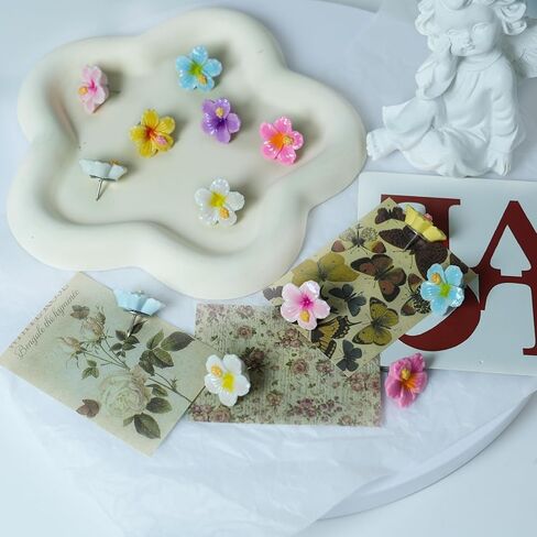 60 PCS زهرة الدبابيس دبابيس لطيفة زخرفة زهرة thumbtacks لون pushpins للنشرة الفول in Kuwait