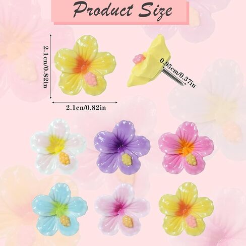 60 PCS زهرة الدبابيس دبابيس لطيفة زخرفة زهرة thumbtacks لون pushpins للنشرة الفول in Kuwait