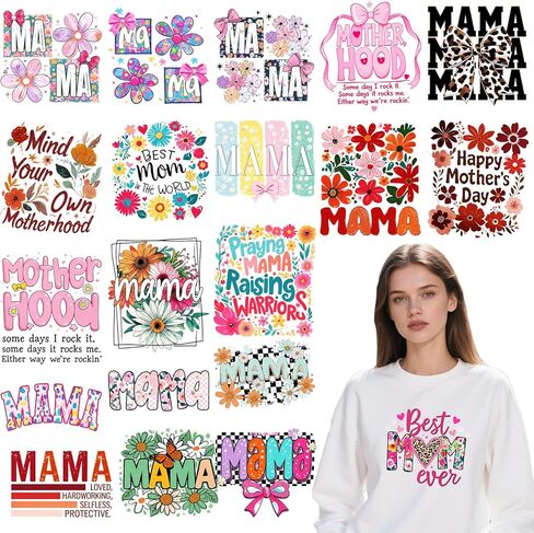 Inspirational Quotes Iron on Transfer - 20Pcs DTF Transfers Ready to Press, Motivational Sayings Iron on Patches Decals, Positive Heat Transfer Stickers for DIY Tshirts Clothes Hoodies in Kuwait