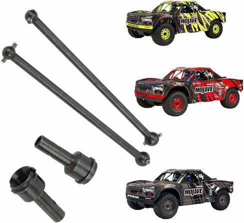 Front Rear Drive Shaft Upgrades Part for ARRMA Mojave 6S BLX，#45 Hardened Steel Front & Rear CVD Universal Joints/Wheel AXLE & DOGBONE for 1/7 ARRMA Mojave 6S V2 4WD Desert Short Truck 4pcs（Black） in Kuwait