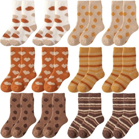 Tergy 20 Pairs Fuzzy Socks Soft Cozy Fluffy Socks Warm Winter Sleep Plush Bed Socks Microfiber Slipper Fleece Socks for Women in Kuwait
