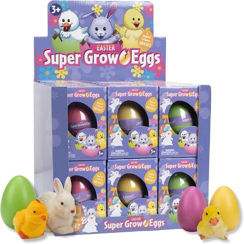 Easter Grow Pets For Kid Egg Hunt- 1 Pk- Hatch Surprise Animals That Expand 5-6x in Water- Bunny, Chick or Duck- Great Candy Alternative & Basket Stuffers- Make Your Next Scavenger Hunt Extra Special! in Saudi Arabia