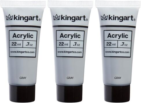 KINGART 500-133 PRO Artist Quality HOOKER'S GREEN Acrylic Paint, 22ml (0.74oz) Tubes, 3 Pack - Set (66ml Total), Hooker's Green in Saudi Arabia
