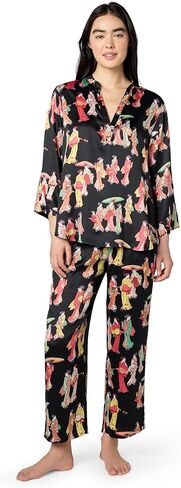 N Natori حريمي مطبوع عليه Geisha من الساتان Oth Pj الطول 25 بوصة درزة داخلية 26 بوصة in Kuwait