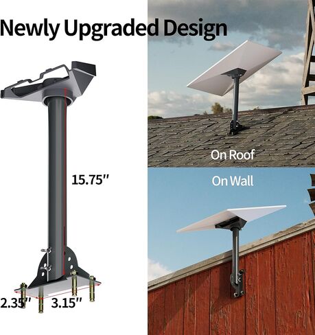 for Starlink Gen 3 Mount Kit Pivot Roof Mount for Starlink Gen 3, Adjustable Pole Mount 16" for V3 Standard Dish Kickstand Roof Wall Mounting, Starlink Accessories in Kuwait