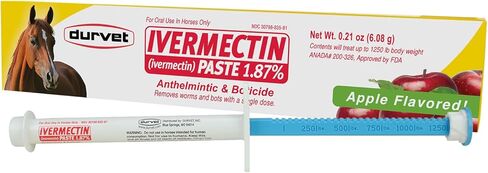 Ivermectin Paste Dewormer - 6.08g dose @ 1.87% Apple Flavor in Kuwait