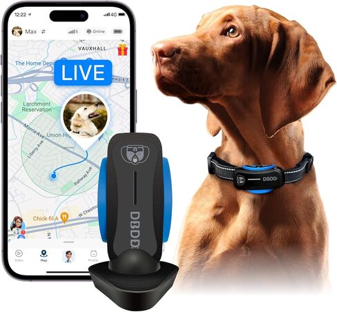 Dog GPS Tracker, Smart GPS Tracker for Dogs, Real Time Location | Escape Alerts | Activity Tracking | Waterproof, Compatible with iOS and Android (for 40lb+ Dogs) in Saudi Arabia