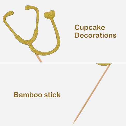 AmoSfun 24 PCS Cupcake Toppers Purse Cupcake تختار لتخرج الممرضة الطبية الممرضة ذات الطابع الأول لزخارف الكعك in Saudi Arabia