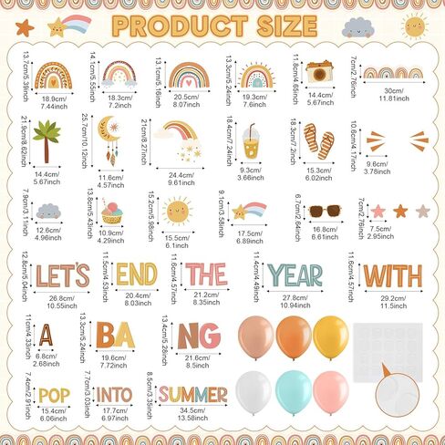 Pasimy End of Year Severy Boardin Board Summer Classroom Bulletin Board Decoration With 24 Balloons Summer Beach Attouts for Taguation Party Last Decord School Classroom Decor (Ocean) in Saudi Arabia