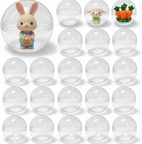 100pcs كرات آلة مخلب: 1.26in Clear Vending Machine Capsules Gumball Easter Staint in Kuwait