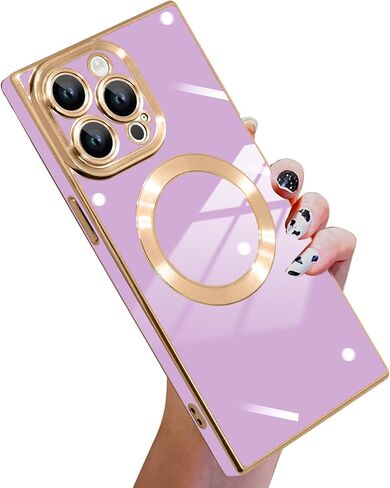 حالة Kanghar متوافقة مع iPhone 16 Pro Luxury Cute Plating Plating Case Case Full-Body Occratch Costroof Pumper Wover for iPhone 16 Pro 6.3 Inch White in Kuwait
