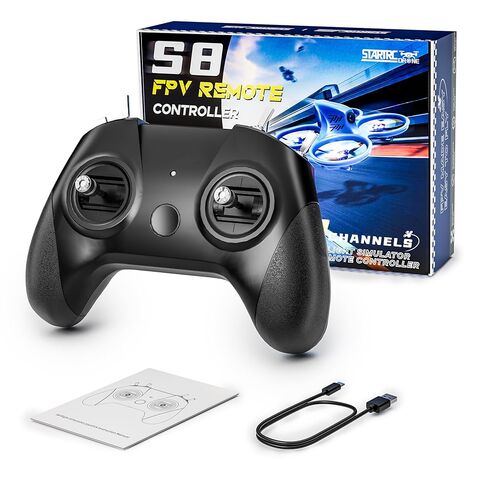 Stardrone S8 RC Flight Simulator Remote Controller- 8 قنوات FPV ألعاب الطائرات بدون طيار تدعم وحدة التحكم عن بُعد النظام والنظام الأساسي- مثالي لتجربة التدريب المهنية للمبتدئين (الوضع 2) (أسود) in Kuwait