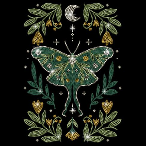 PLIGREAT Glitter Rhinestone Iron on Patches Flying Butterfly Bling Rhinestone Iron on Transfers for Clothing Jacket Jeans Hat Women Men T Shirt DIY Embellishment in Saudi Arabia