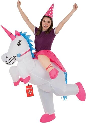 Morphsuits Inflatable Unicorn Costume Adult Size, Blow Up Costume Unicorn Adult, Ride On Unicorn Costume, Inflatable Unicorn Halloween Costume Adult, Unicorn Inflatable Costume Adult in Kuwait