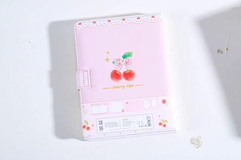 Kawaii Cherry Journal Notebook, Cute Cherry Journal with Colored Pages, A5, 4.8 x 6.6 inches (12.4 x 16.8 cm), Premium Quality Paper in Kuwait