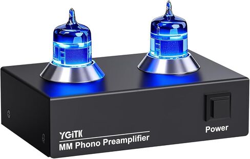 Phono Preamp,Turntable Preamplifier with RCA Input & 6.35MM Headphone and RCA Output, Low Noise Operation, DC12V Power Adapter for MM Turntable Mini Stereo Audio Hi-Fi Phonograph/Record Player in Kuwait