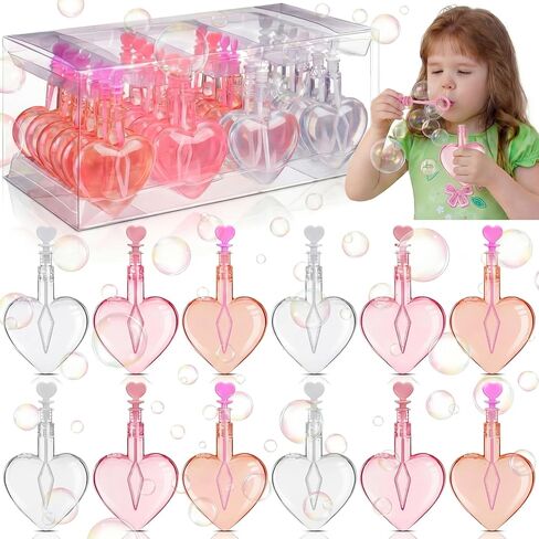24 Pack Bubbles for Wedding Party Favors Mini White Heart Bubble Wand Bulk for Kids Adult Wedding Anniversary Bachelorette Propose Graduation Party Favors(White) in Kuwait