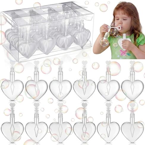 24 Pack Bubbles for Wedding Party Favors Mini White Heart Bubble Wand Bulk for Kids Adult Wedding Anniversary Bachelorette Propose Graduation Party Favors(White) in Saudi Arabia