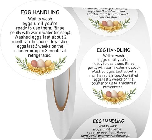 Louise Maelys 2Inch 500Pcs Farm Fresh Egg Stickers, Farm Fresh Egg Unwashed Lables Perfect for Farm Small Businesses and Farm Farmers Markets in Saudi Arabia
