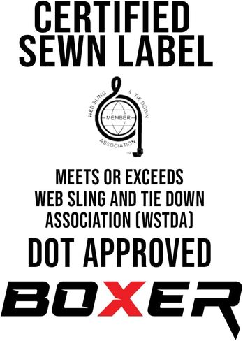 Boxer 4-Pack Car Tie Down with Snap Hook - Lasso Style – 2 inch x 10 Feet – Yellow Strap with Black Trim - Car Trailer Tie Down in Kuwait