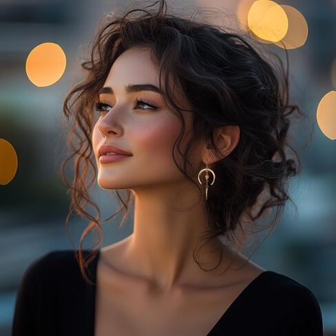 SPUNKYsoul Earring Crescent Horn and Faceted for Women in Kuwait