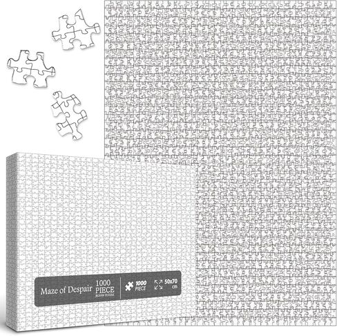 Impossible Mystic Maze Puzzles for Adults 1000 Pieces, Difficult Black and White Jigsaw Puzzles, Hard Challenging Crazy Line Puzzle in Saudi Arabia