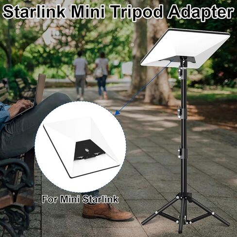Starlink Mini Tripod Mount, Starlink Adapter with 1/4'' Screw Easy Mounting on Starlink Tripod Stand, Adjustable Height and Tile Angle, Portable Starlink Mounting Kit for Starlink Mini Standard Dish in Kuwait