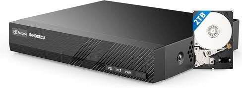 8 Channel 4K PoE Network Video Recorder for Security Camera System, H.265 NVR Work with 8MP/5MP/4MP/3MP/1080P IP Cameras, Pre-Installed 2TB HDD, A Camera is Included for Testing, IN-NVR8P2TC in Kuwait