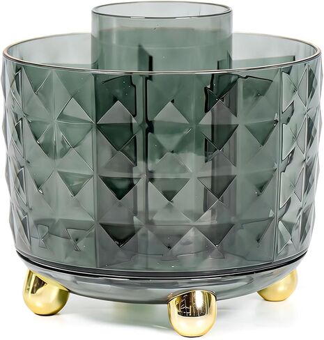 Marte Vanci Rotating Pen Holder for Desk, 360°Rotating Pen Pencil Organizer with 6 Compartment, Makeup Brush Holder Organizer (Dark Green) in Kuwait