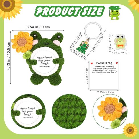 Emotional Support Crochet Duck, Handmade Positive Doll with Card and Keychain, Encouragement Gift for Women, Men, Friends, Co Workers, Birthday Graduation Teacher, Cute Desk Decor for Home Office in Kuwait