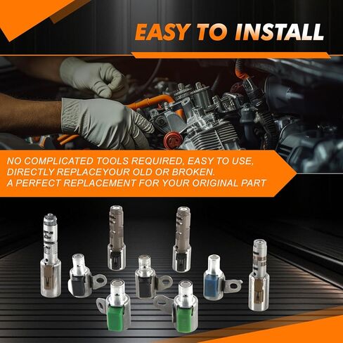 10pcs Transmission Solenoid Valve Kit 1087298388 Compatible with 8HP45 8HP70 8HP90 Mechatronics 8speed After-Market Parts in Kuwait