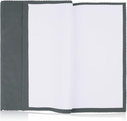 2 عبوة X-Large 14''x11 '' Silver Jewelry Plishing Cloths ، قطعة قماش تنظيف الأدوات الفضية الممتازة لـ 925 الفضة والذهب والطبقة المزدوجة تلميع الملابس الرمادية in Kuwait