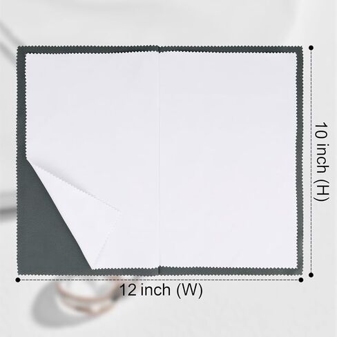 2 عبوة X-Large 14''x11 '' Silver Jewelry Plishing Cloths ، قطعة قماش تنظيف الأدوات الفضية الممتازة لـ 925 الفضة والذهب والطبقة المزدوجة تلميع الملابس الرمادية in Kuwait
