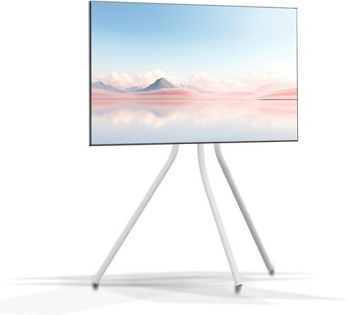 حامل تلفزيون الحامل مع قاعدة حامل ثلاثي القوائم للشاشات المسطحة مقاس 42-86 بوصة، حامل ثلاثي القوائم للتلفزيون قابل للتعديل الارتفاع لغرفة المعيشة مع روابط الكابلات، أقصى سعة تحميل 143.3 رطل YS613B in Kuwait