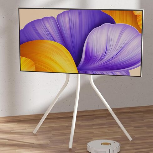 حامل تلفزيون الحامل مع قاعدة حامل ثلاثي القوائم للشاشات المسطحة مقاس 42-86 بوصة، حامل ثلاثي القوائم للتلفزيون قابل للتعديل الارتفاع لغرفة المعيشة مع روابط الكابلات، أقصى سعة تحميل 143.3 رطل YS613B in Kuwait